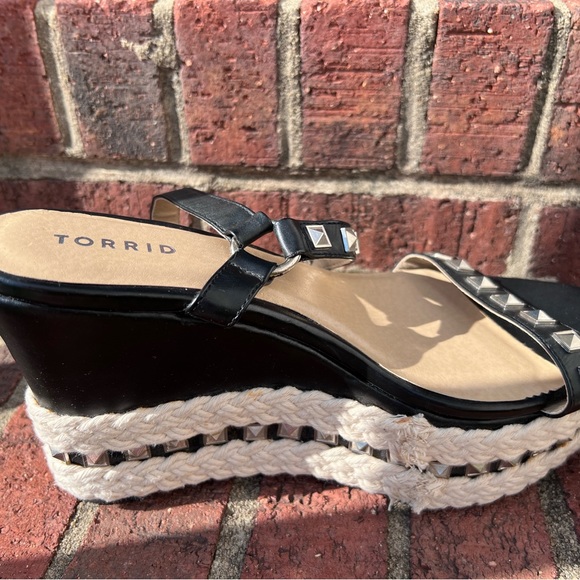 Torrid wedges with studs and jute. Adjustable strap. Size 10. Has spots … - Picture 9 of 12
